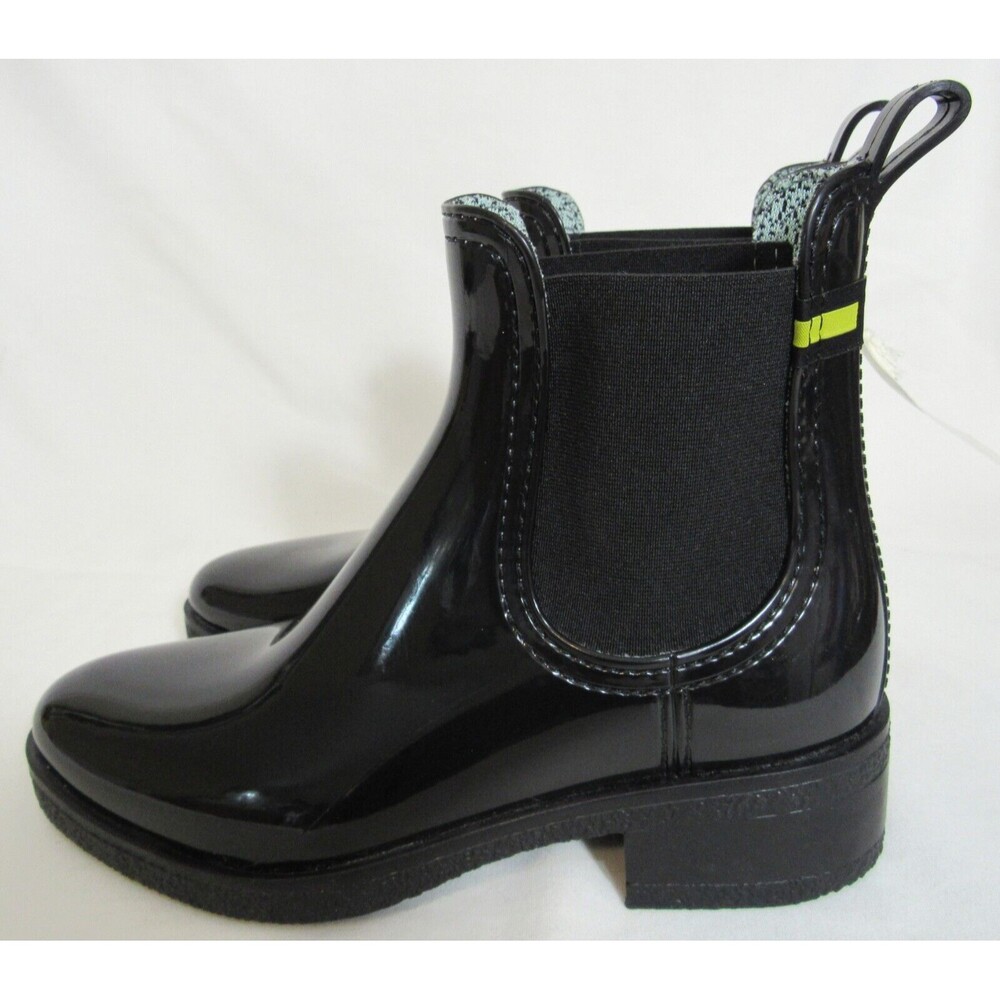 Lemon Jelly Black Vegan Chelsea Rain Booties Size 8 /38 NWT - Picture 3 of 8